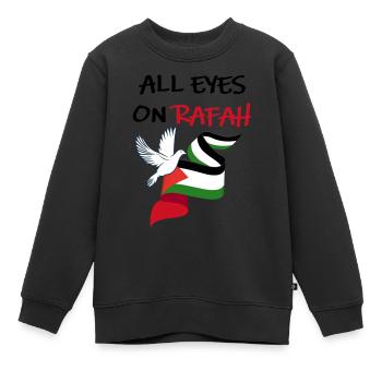 Tous les yeux sont rivés sur Rafah Dove of Peace - Sweat Premium enfant bio - noir - Devant - AI Model Kid Female (0cm)