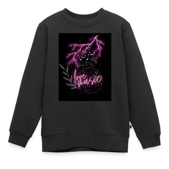 Love Music - Kinder Premium Organic Sweatshirt - Schwarz - Vorne - AI Model Kid Female (0cm)