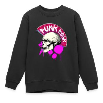 Festival et musique... punk... Jupe - Sweat Premium enfant bio - noir - Devant - AI Model Kid Female (0cm)