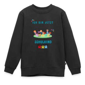 Ich bin jetzt ein cooles Schulkind - Kinder Premium Organic Sweatshirt - Schwarz - Vorne - AI Model Kid Female (0cm)