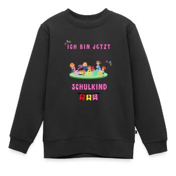Ich bin jetzt ein cooles Schulkind - Kinder Premium Organic Sweatshirt - Schwarz - Vorne - AI Model Kid Female (0cm)