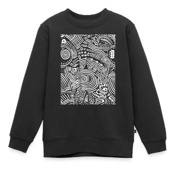 Graphique - Sweat Premium enfant bio - noir - Devant - AI Model Kid Female (0cm)