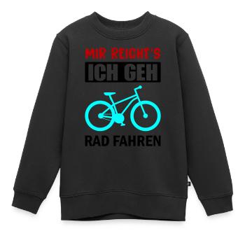 J’en ai assez du vélo - Sweat Premium enfant bio - noir - Devant - AI Model Kid Female (0cm)