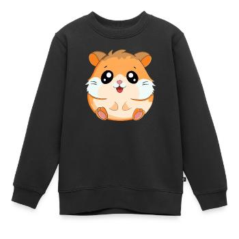 Hamster - Kinder Premium Organic Sweatshirt - Schwarz - Vorne - AI Model Kid Female (0cm)