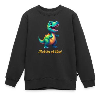 kleiner Dino - Kinder Premium Organic Sweatshirt - Schwarz - Vorne - AI Model Kid Female (0cm)