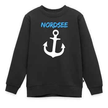 Mer du Nord - Sweat Premium enfant bio - noir - Devant - AI Model Kid Female (0cm)