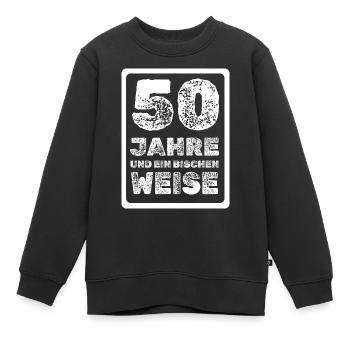 50 - Kinder Premium Organic Sweatshirt - Schwarz - Vorne - AI Model Kid Female (0cm)