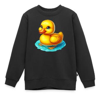 Ente Ente Ente Ente Ente - Kinder Premium Organic Sweatshirt - Schwarz - Vorne - AI Model Kid Female (0cm)