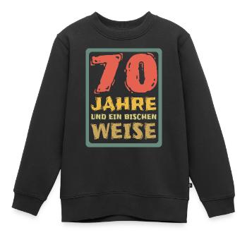 Alter 70 - Kinder Premium Organic Sweatshirt - Schwarz - Vorne - AI Model Kid Female (0cm)