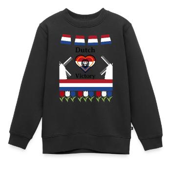 Victoire néerlandaise - Sweat Premium enfant bio - noir - Devant - AI Model Kid Female (0cm)