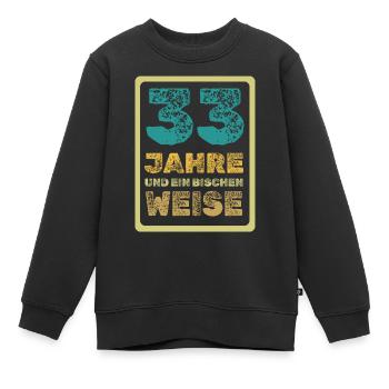 Alter 33 - Kinder Premium Organic Sweatshirt - Schwarz - Vorne - AI Model Kid Female (0cm)
