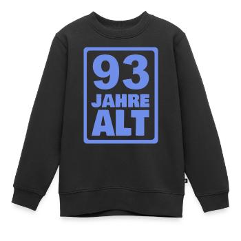Alter 93 - Kinder Premium Organic Sweatshirt - Schwarz - Vorne - AI Model Kid Female (0cm)