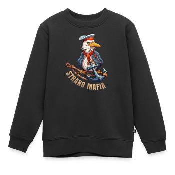 Seefahrer Adler mit Anker - Kinder Premium Organic Sweatshirt - Schwarz - Vorne - AI Model Kid Female (0cm)