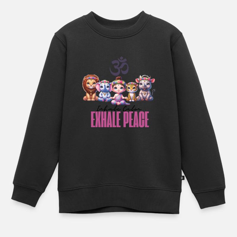Meditation Squad - Kinder Premium Organic Sweatshirt - Schwarz
