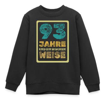 Alter 93 - Kinder Premium Organic Sweatshirt - Schwarz - Vorne - AI Model Kid Female (0cm)