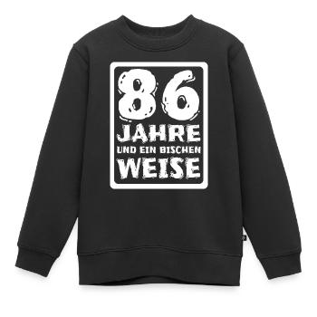 86 - Kinder Premium Organic Sweatshirt - Schwarz - Vorne - AI Model Kid Female (0cm)