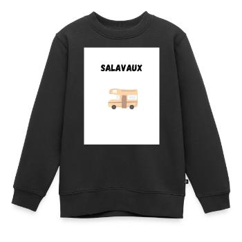 I love Camping - Kinder Premium Organic Sweatshirt - Schwarz - Vorne - AI Model Kid Female (0cm)