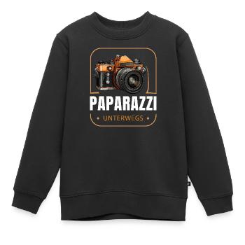 Paparazzi unterwegs - Kinder Premium Organic Sweatshirt - Schwarz - Vorne - AI Model Kid Female (0cm)