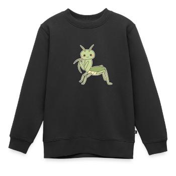 Elegante Gottesanbeterin - Kinder Premium Organic Sweatshirt - Schwarz - Vorne - AI Model Kid Female (0cm)