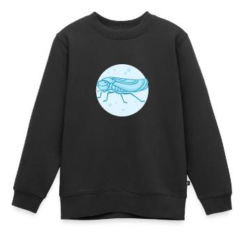 Cigale sauteuse vivante - Sweat Premium enfant bio - noir - Devant - AI Model Kid Female (0cm)