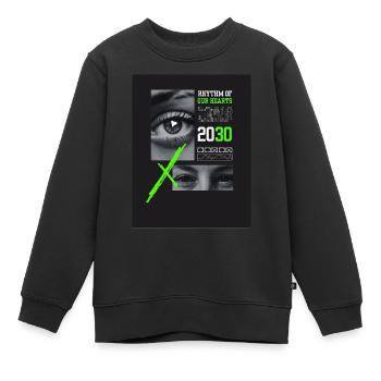 Design ohne Titel 1 - Kinder Premium Organic Sweatshirt - Schwarz - Vorne - AI Model Kid Female (0cm)