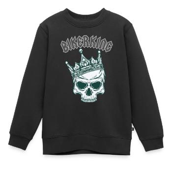BIKERKING - Kinder Premium Organic Sweatshirt - Schwarz - Vorne - AI Model Kid Female (0cm)