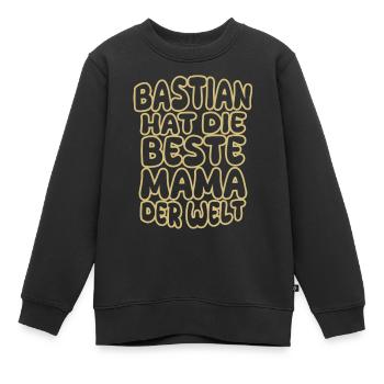 Spruch Bastian - Kinder Premium Organic Sweatshirt - Schwarz - Vorne - AI Model Kid Female (0cm)