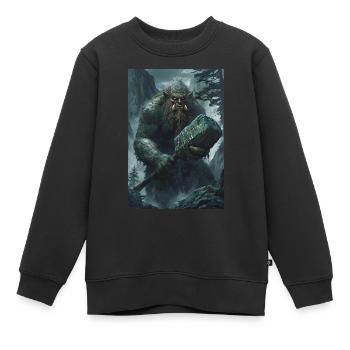 Riese Norwegen Mythologie Geschenk - Kinder Premium Organic Sweatshirt - Schwarz - Vorne - AI Model Kid Female (0cm)