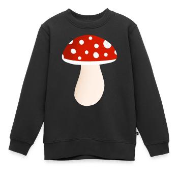 Fliegenpilz - Kinder Premium Organic Sweatshirt - Schwarz - Vorne - AI Model Kid Female (0cm)