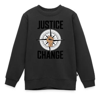 Boussole de la force et de la résistance - Sweat Premium enfant bio - noir - Devant - AI Model Kid Female (0cm)