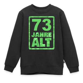 Alter 73 - Kinder Premium Organic Sweatshirt - Schwarz - Vorne - AI Model Kid Female (0cm)