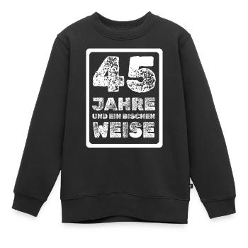 45 - Kinder Premium Organic Sweatshirt - Schwarz - Vorne - AI Model Kid Female (0cm)