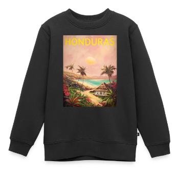 Honduras Stolz Herkunft Geschenk - Kinder Premium Organic Sweatshirt - Schwarz - Vorne - AI Model Kid Female (0cm)