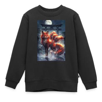 Fuchsfee Mythologie Mythos Geschenk - Kinder Premium Organic Sweatshirt - Schwarz - Vorne - AI Model Kid Female (0cm)