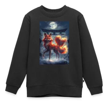 Fuchsgeist Mythologie Mythos Geschenk - Kinder Premium Organic Sweatshirt - Schwarz - Vorne - AI Model Kid Female (0cm)