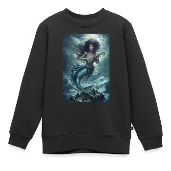 Meerjungfrau Mythologie Mythos Geschenk - Kinder Premium Organic Sweatshirt - Schwarz - Vorne - AI Model Kid Female (0cm)