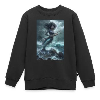 Meerjungfrau Mythologie Meer Geschenk - Kinder Premium Organic Sweatshirt - Schwarz - Vorne - AI Model Kid Female (0cm)