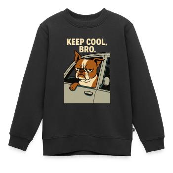 Garde ton sang-froid, frère Pablo - Sweat Premium enfant bio - noir - Devant - AI Model Kid Female (0cm)