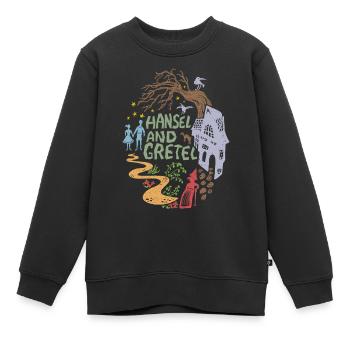 Hansel et Gretel Maison Sorcière Vintage - Sweat Premium enfant bio - noir - Devant - AI Model Kid Female (0cm)