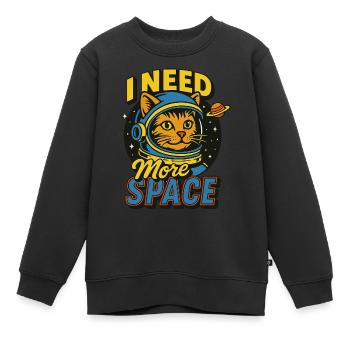 Ich brauche mehr Platz - Kinder Premium Organic Sweatshirt - Schwarz - Vorne - AI Model Kid Female (0cm)