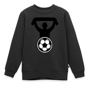Football Fan - Sweat Premium enfant bio - noir - Devant - AI Model Kid Female (0cm)