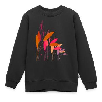 Plantes - Sweat Premium enfant bio - noir - Devant - AI Model Kid Female (0cm)