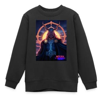 WOTAN - YOUR LIGHT IN YOUR DARKNESS - DARK SOUL - - Kinder Premium Organic Sweatshirt - Schwarz - Vorne - AI Model Kid Female (0cm)