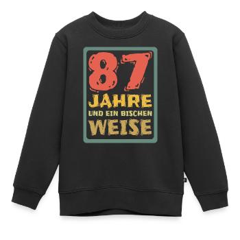 87 - Kinder Premium Organic Sweatshirt - Schwarz - Vorne - AI Model Kid Female (0cm)
