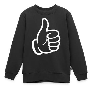comme main - Sweat Premium enfant bio - noir - Devant - AI Model Kid Female (0cm)