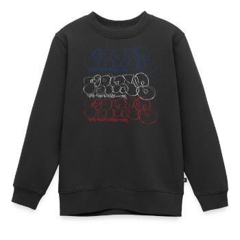 Graffiti Kunst Collage Print (Pariser Bubble Style - Kinder Premium Organic Sweatshirt - Schwarz - Vorne - AI Model Kid Female (0cm)