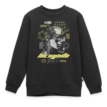 Urban Future – Streetwear futuriste - Sweat Premium enfant bio - noir - Devant - AI Model Kid Female (0cm)