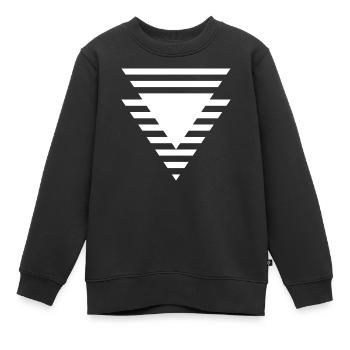 Abgestuftes dreieckiges Prisma - Kinder Premium Organic Sweatshirt - Schwarz - Vorne - AI Model Kid Female (0cm)