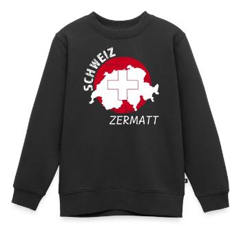 Zermatt - Sweat Premium enfant bio - noir - Devant - AI Model Kid Female (0cm)
