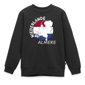 Almere - Kinder Premium Organic Sweatshirt - Schwarz - Vorne - AI Model Kid Female (0cm)